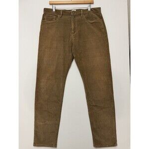 Flint and Tinder Corduroy Pants Men's Size 34x32 Brown Tapered Fit Casual